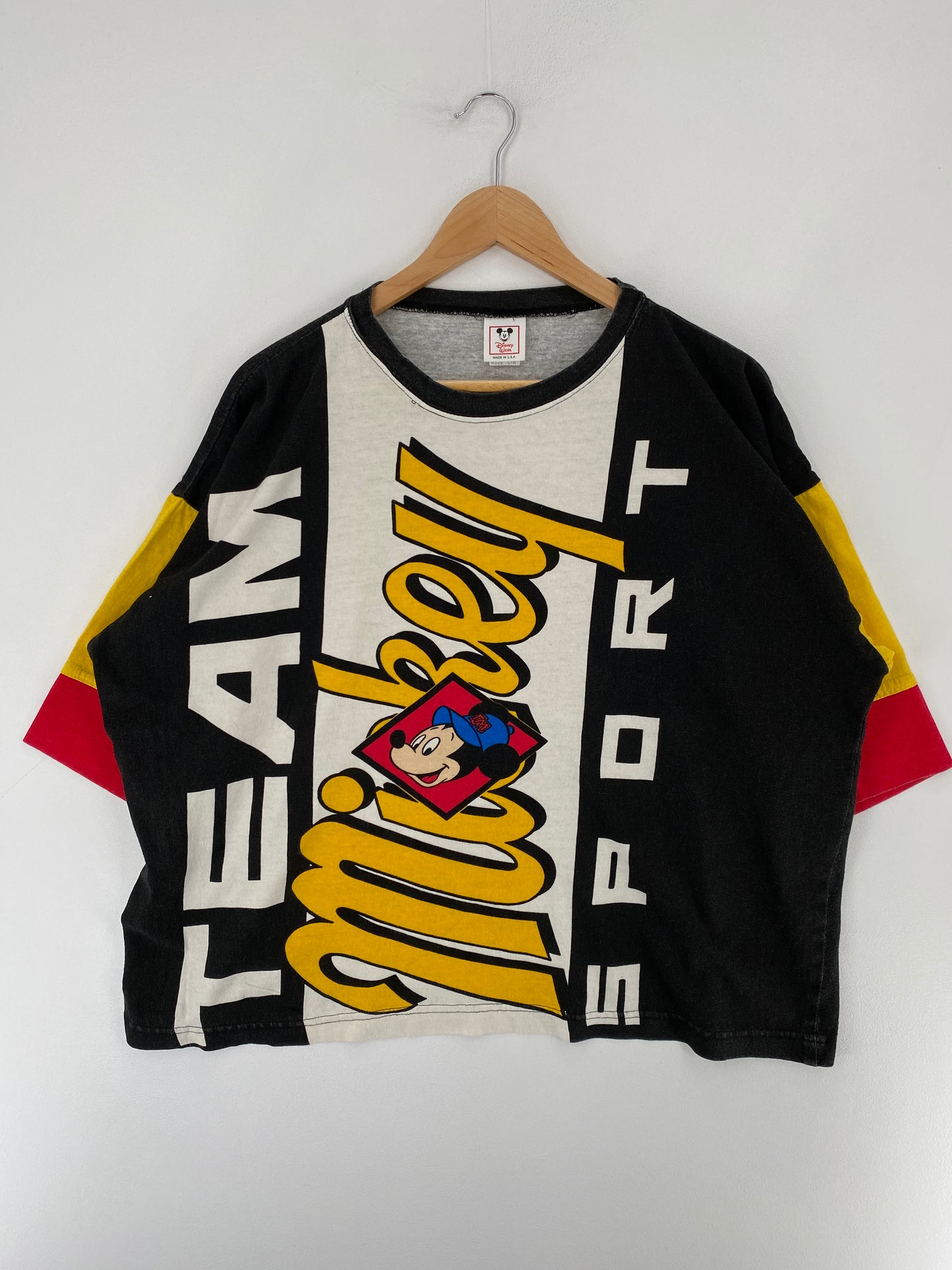 90's DISNEY MICKEY Made in USA Size S-M Vintage T-Shirt / E5431T