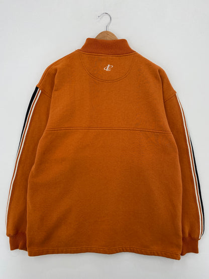 00' UNIVERSITY OF TEXAS Size L Vintage College Half Zip Sweat-Shirt / A7160
