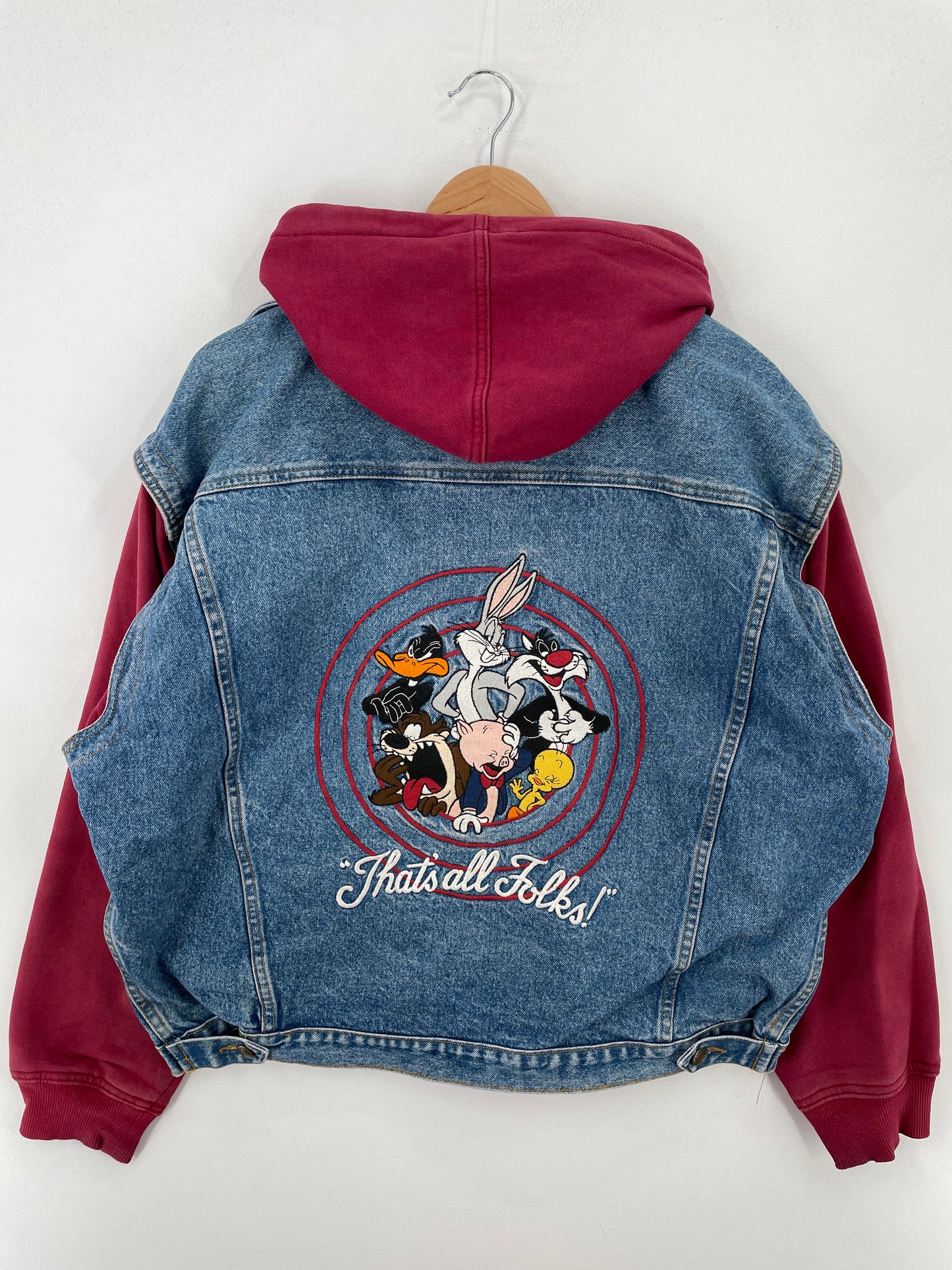 Vintage LOONEY TUNES Size L Denim Jacket / A7319