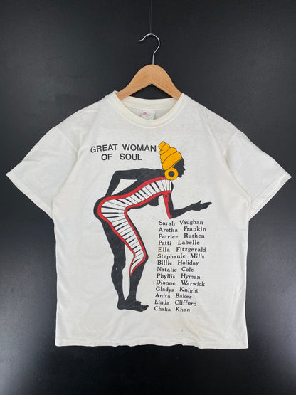 90’s GREAT WOMAN OF SOUL Size L Vintage Music T-shirt / E6487T