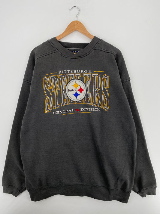 1996 PITTSBURGH STEELERS Size XL Vintage NFL Sweat-Shirt / A5437