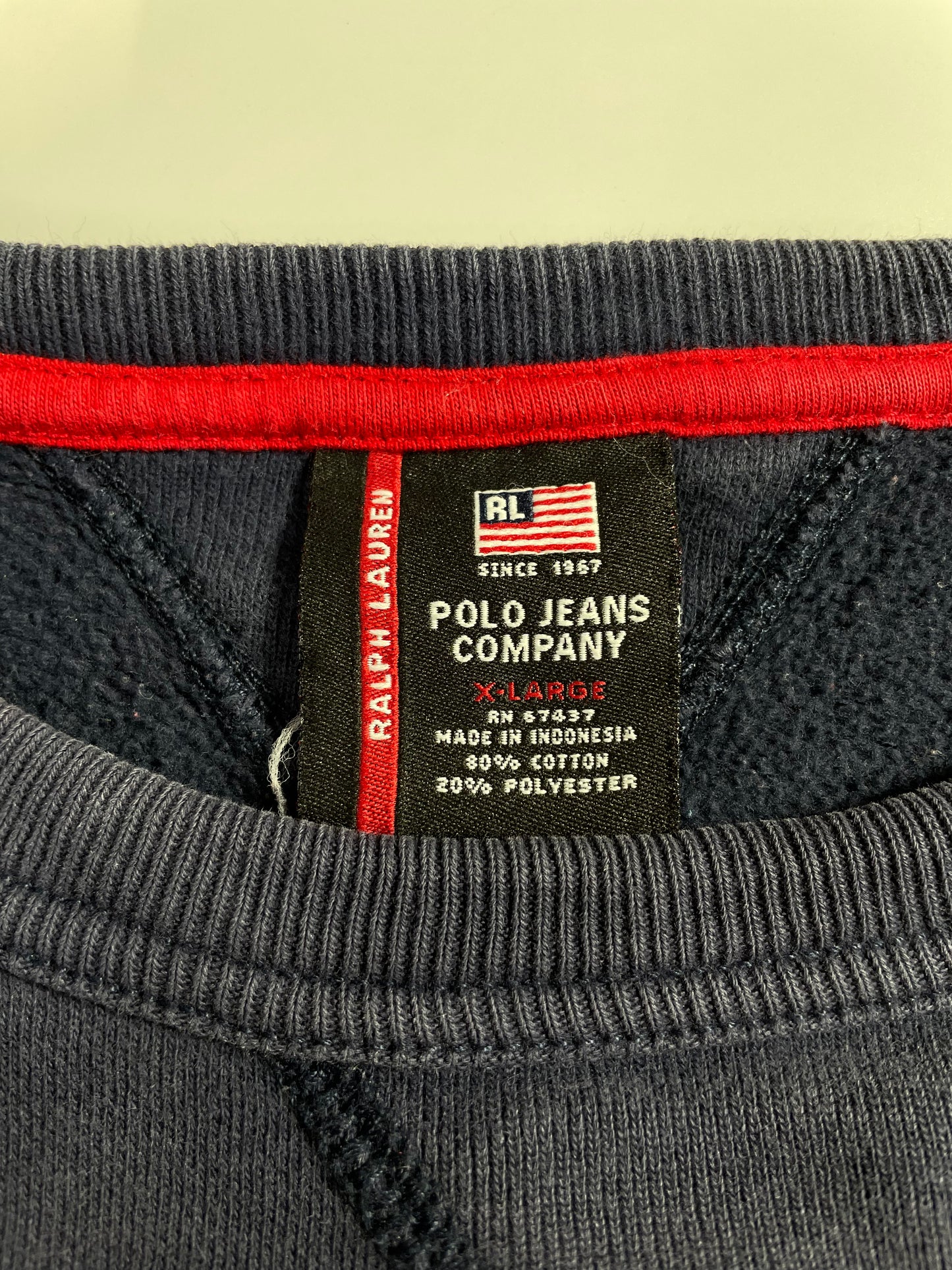 90's POLO JEANS RALPH LAUREN Size XL Vintage Sweat-shirt / A410