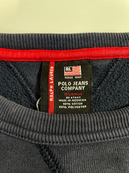 90's POLO JEANS RALPH LAUREN Size XL Vintage Sweat-shirt / A410