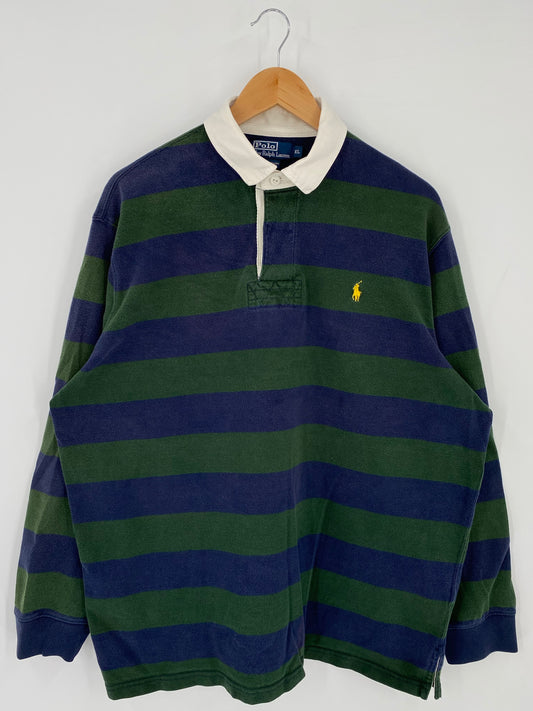 Vintage POLO RALPH LAUREN Size XL Rugby-Shirt / K7010