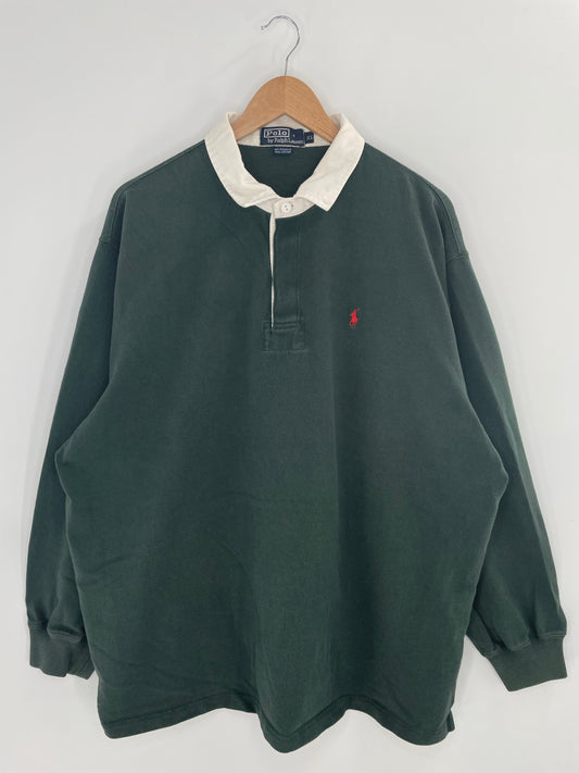 90's POLO RALPH LAUREN Size XL Vintage Rugby-Shirt / K7283