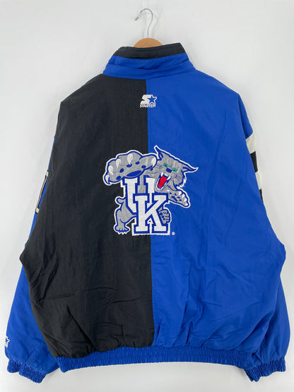 90's STARTER x UNIVERSITY OF KENTUCKY Size XL College Padded Nylon Jacket / A9322