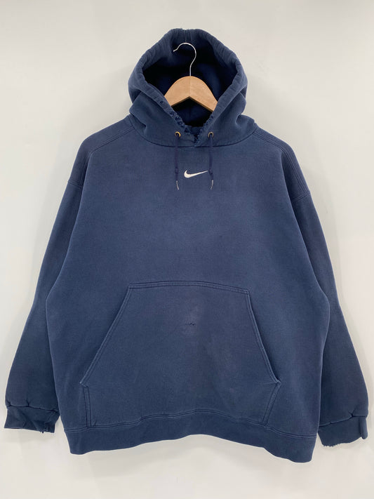 90's NIKE CENTER SWOOSH Made in USA Size L Vintage Hoodie Sweat-Shirt / K6713