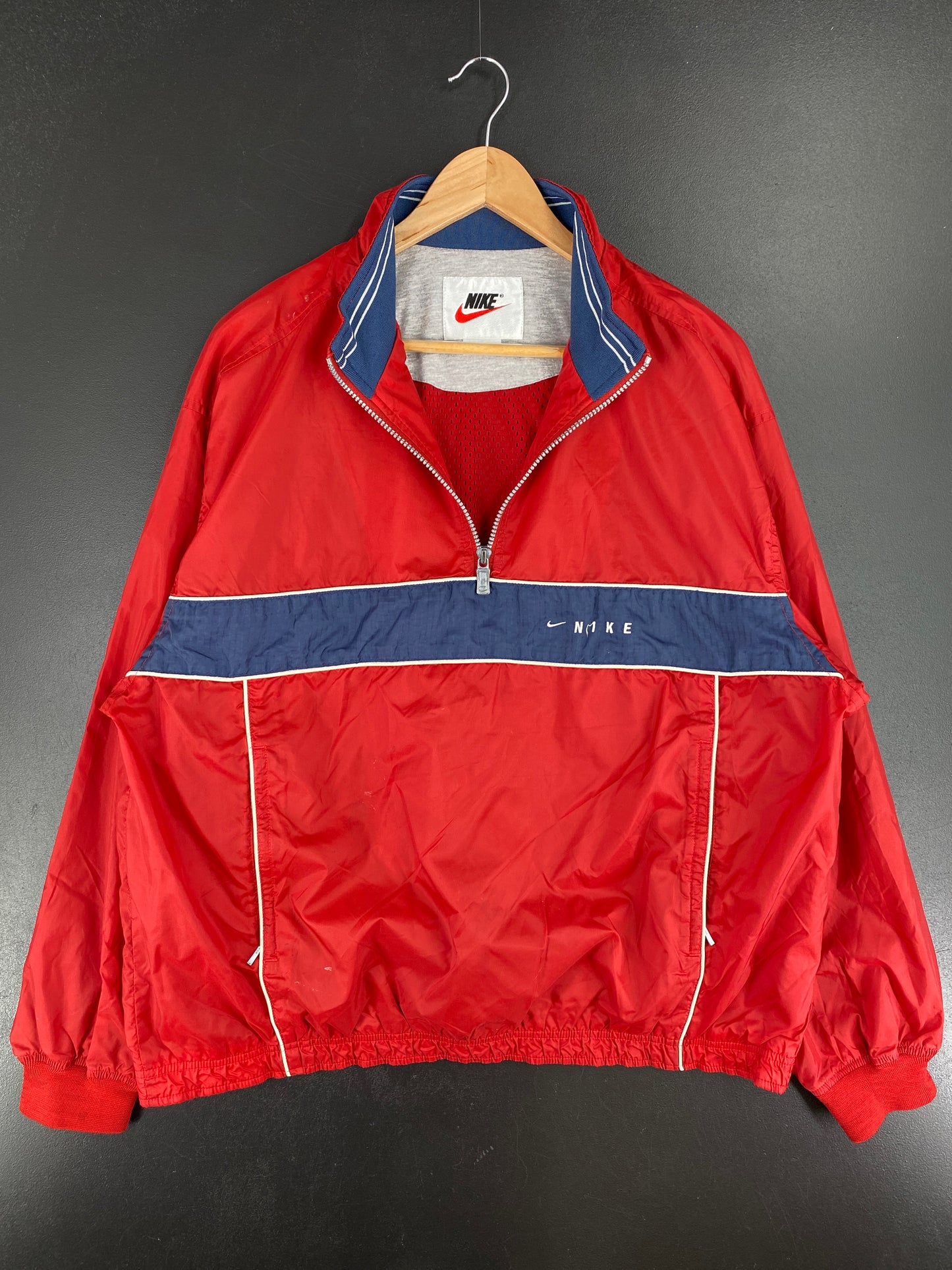 90’s NIKE Size L Vintage Half Zip Nylon-Jacket / A6247