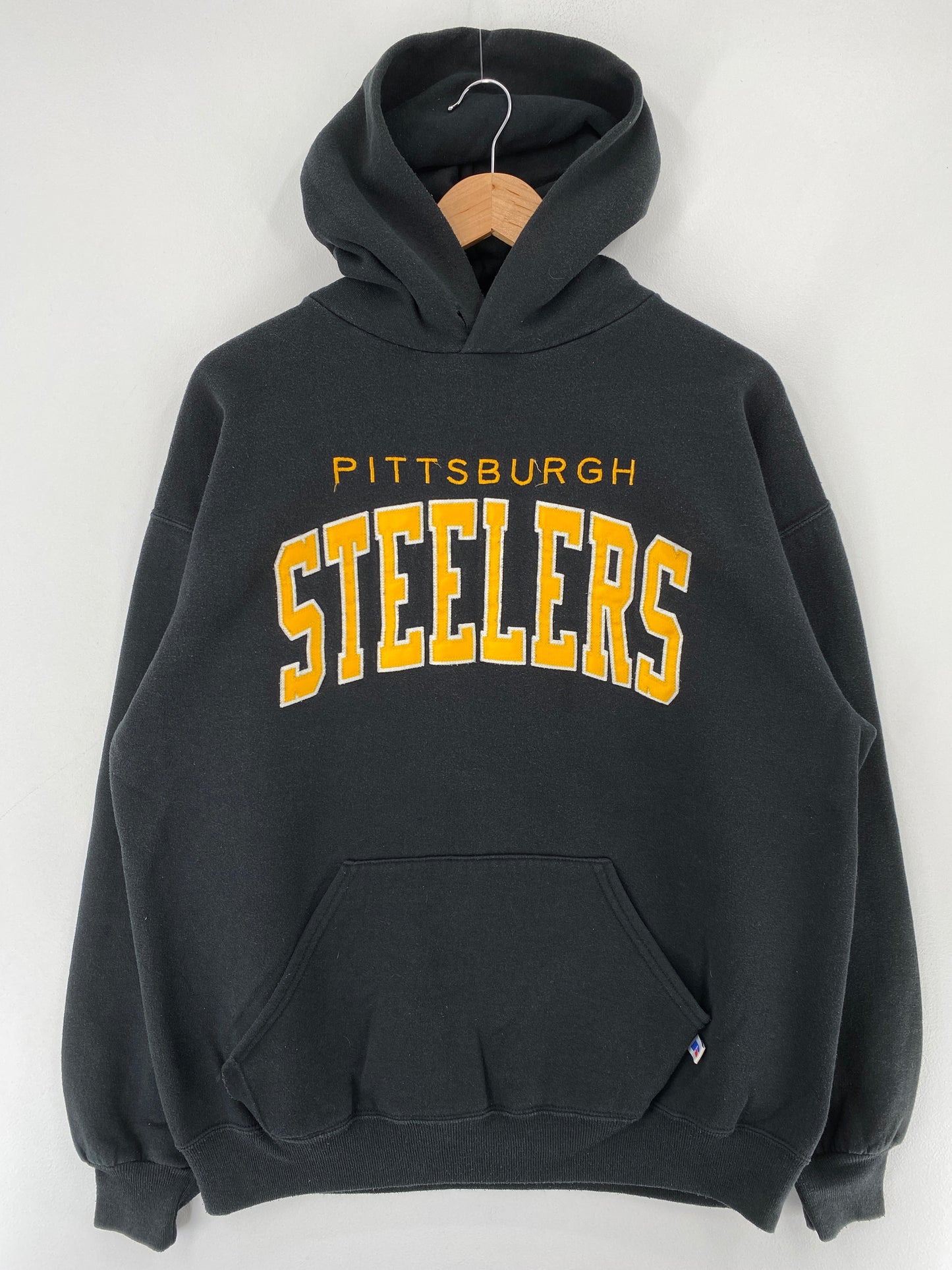 90's RUSSELL x PITTSBURGH STEELERS Made in USA Size XL Vintage NFL Hoodie Sweat-Shirt / E5958S