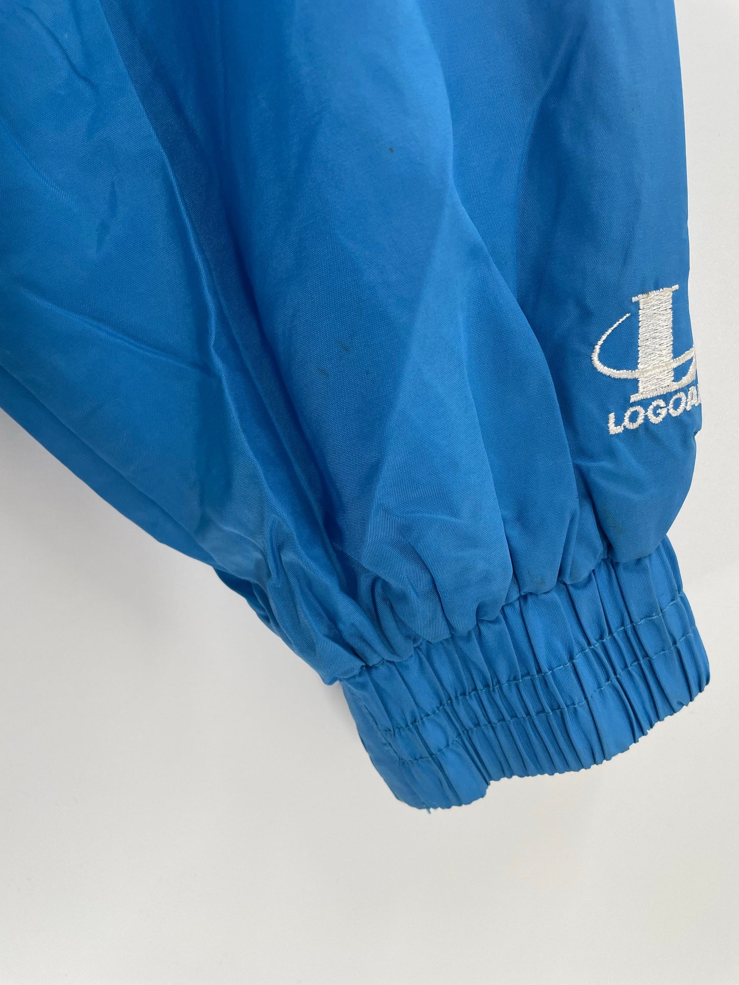 90's CAROLINA PANTHERS Size L Vintage NFL Zip-up Nylon Jacket / A8847