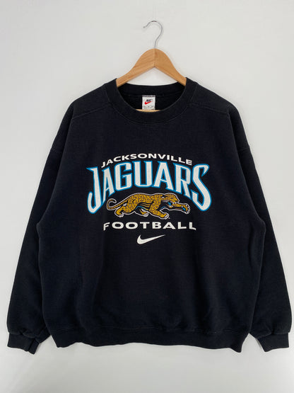 90’s NIKE JACKSONVILLE JAGUARS Made in USA Size XL Vintage NFL Sweat-Shirt / A4835