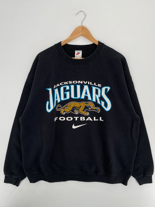 90’s NIKE JACKSONVILLE JAGUARS Made in USA Size XL Vintage NFL Sweat-Shirt / A4835