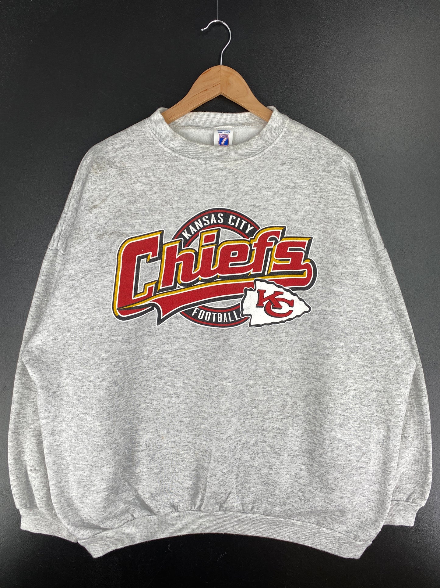 90's KANSAS CITY CHIEFS Made in USA Size XXXL Vintage NFL Sweat-Shirt / A6400