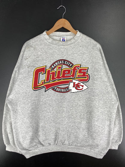 90's KANSAS CITY CHIEFS Made in USA Size XXXL Vintage NFL Sweat-Shirt / A6400