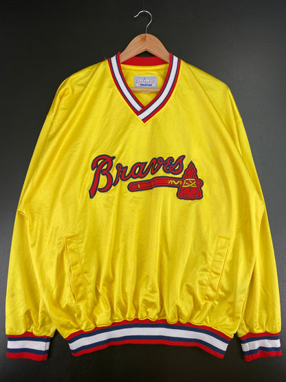 90's STARTER x ATLANTA BRAVES Size L Vintage MLB Jersey Pullover Jacket / A3506