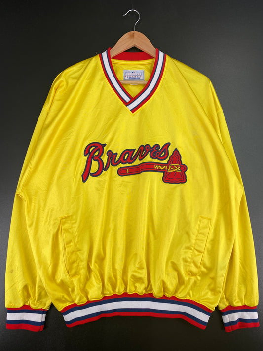 90's STARTER x ATLANTA BRAVES Size L Vintage MLB Jersey Pullover Jacket / A3506