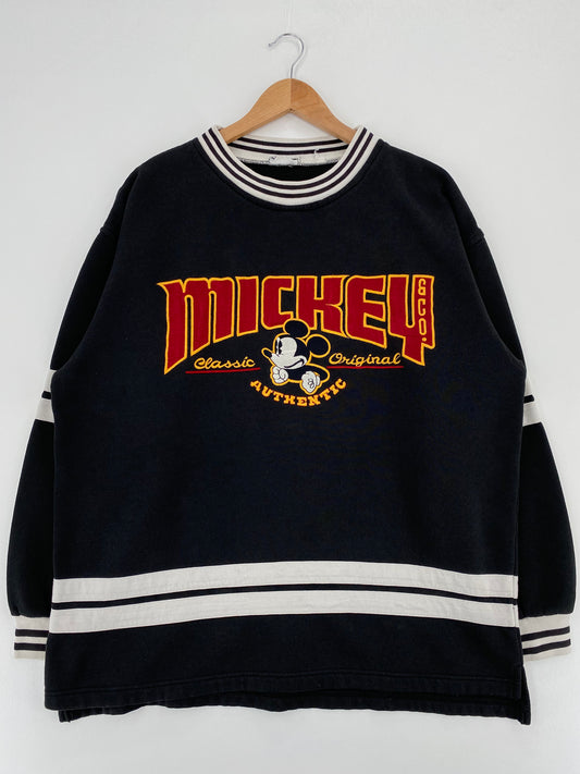 90's DISNEY MICKEY Size No Tag(Approx.XL) Vintage Sweat-shirt / A3225