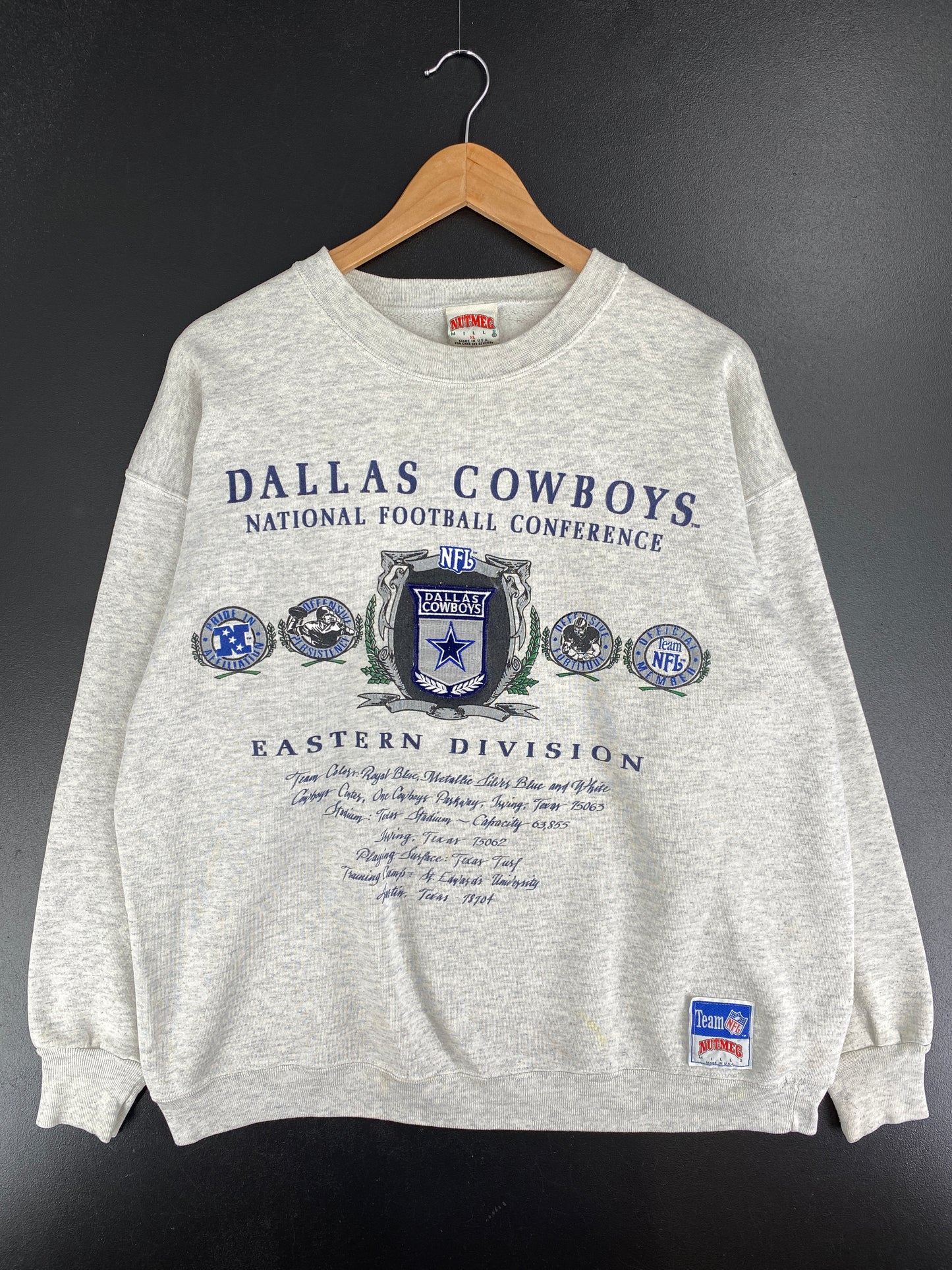 90’s DALLAS COWBOYS Made in USA Size XL Vintage NFL Sweat-Shirt / A5011