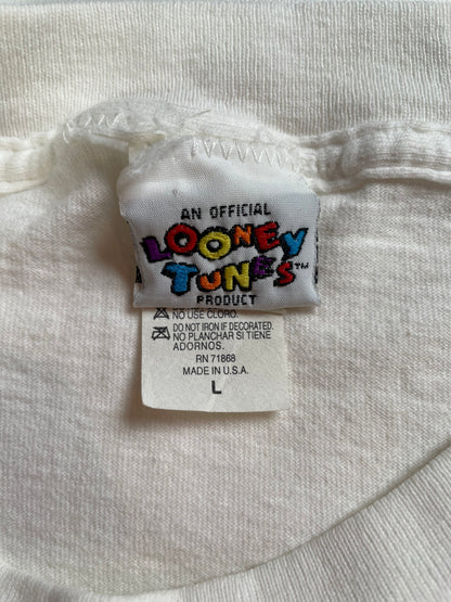 1995 LOONEY TUNES TWEETY Made in USA Size L Vintage T-Shirt / A2159