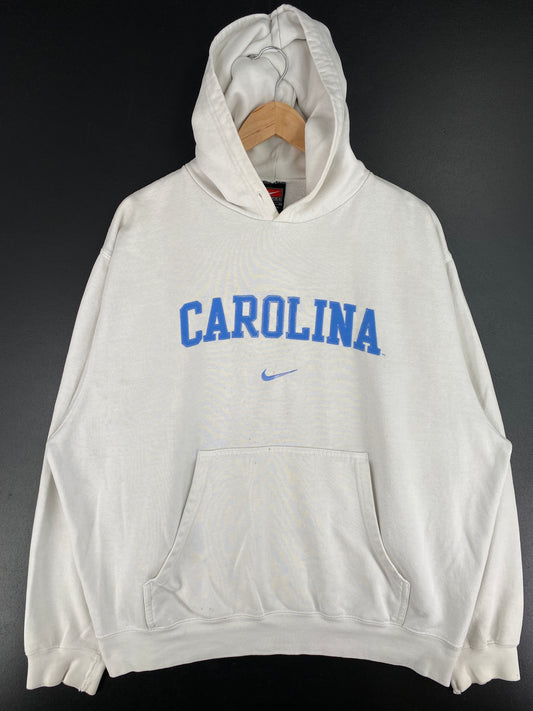 00' NIKE CAROLINA Size L Vintage College Hoodie Sweat-Shirt / A4032