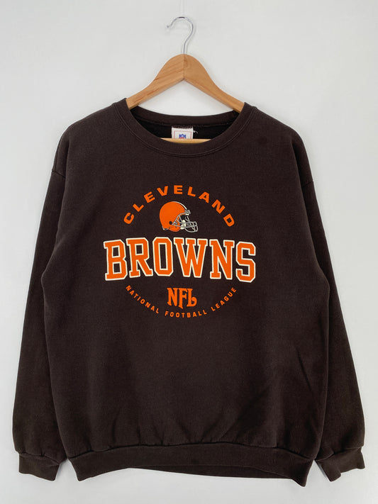 Vintage CLEVELAND BROWNS Size Approx.L NFL Sweat-shirt / E316