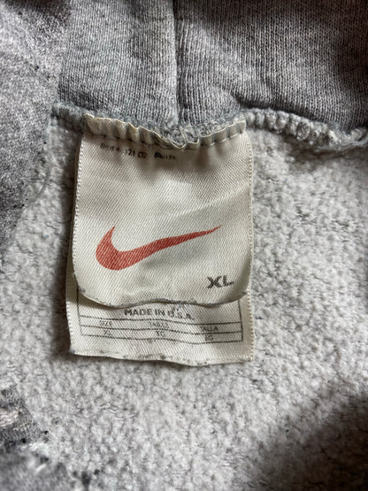 90’s NIKE CENTER SWOOSH Damaged Made in USA Size XL Vintage Hoodie Sweat-shirt / K8943
