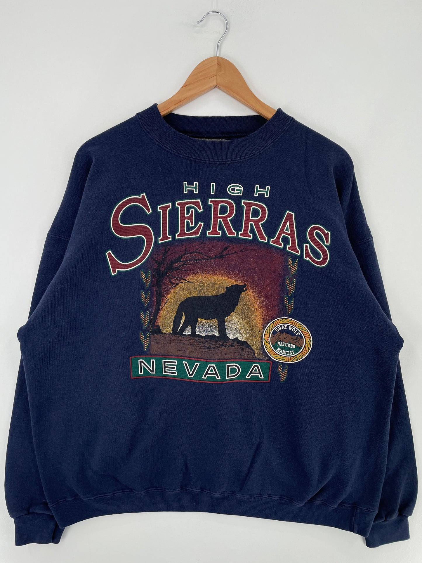 90's HIGH SIERRA Made in USA Size L Vintage Animal Sweat-Shirt / E1375S