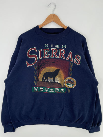 90's HIGH SIERRA Made in USA Size L Vintage Animal Sweat-Shirt / E1375S