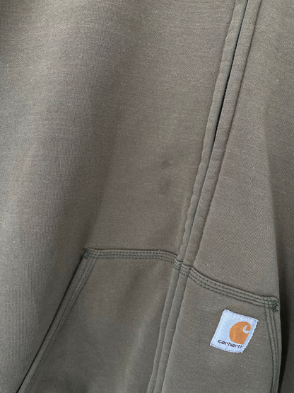 Vintage CARHARTT Double Face Size XXL Zip-up Hoodie Sweat-Shirt / K9429