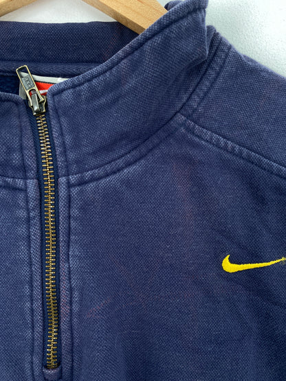 00' NIKE MICHIGAN STATE Size L Vintage Half Zip Sweat-Shirt / A9889