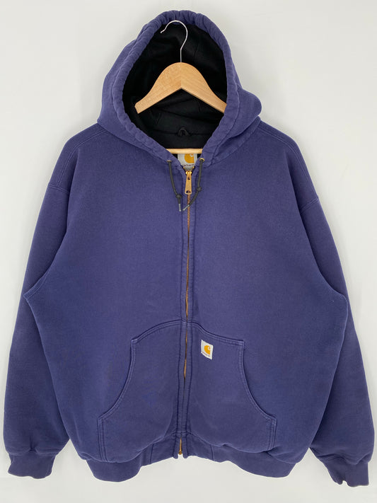 Vintage CARHARTT Size XL Zip-up Hoodie Sweat-Shirt / K8680