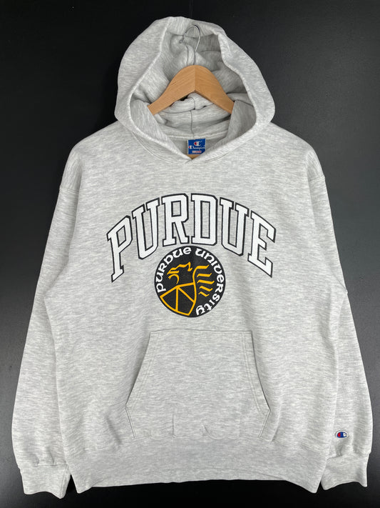 90's CHAMPION x PURDUE Made in USA Size XL Vintage College Hoodie Sweat-shirt / E2896S