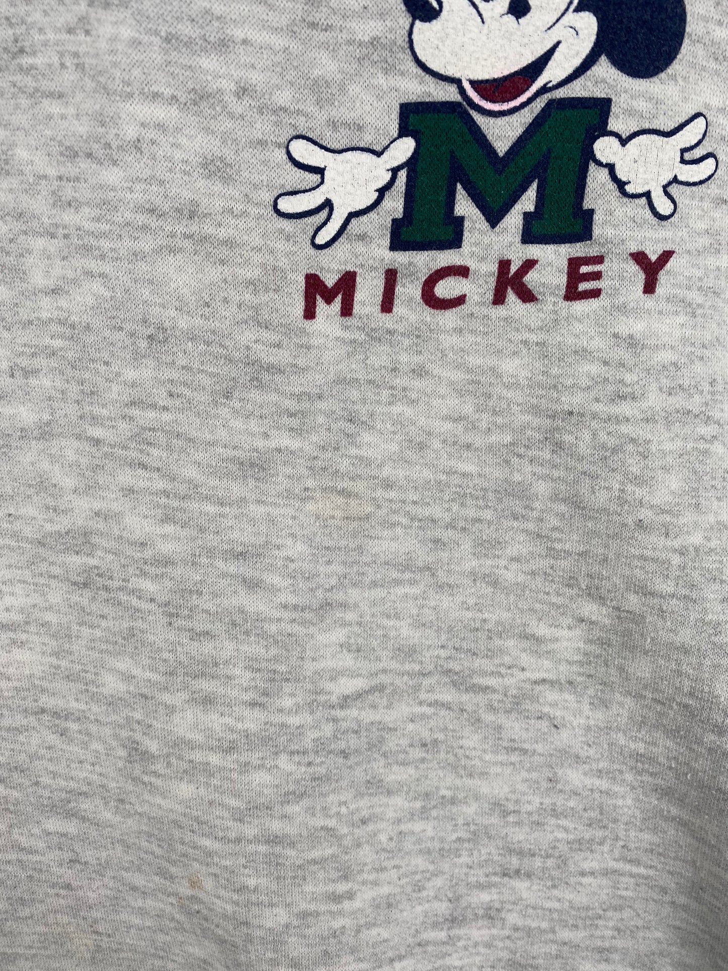 90’s DISNEY MICKEY Size L-XL Vintage Button Down Hoodie Sweat-Shirts / A438