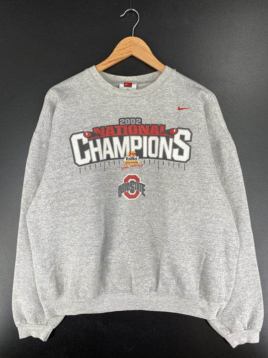 00' NIKE OHIO STATE FIESTA BOWL NATIONAL CHAMPIONS Size XL Vintage College Sweat-shirt / A5538