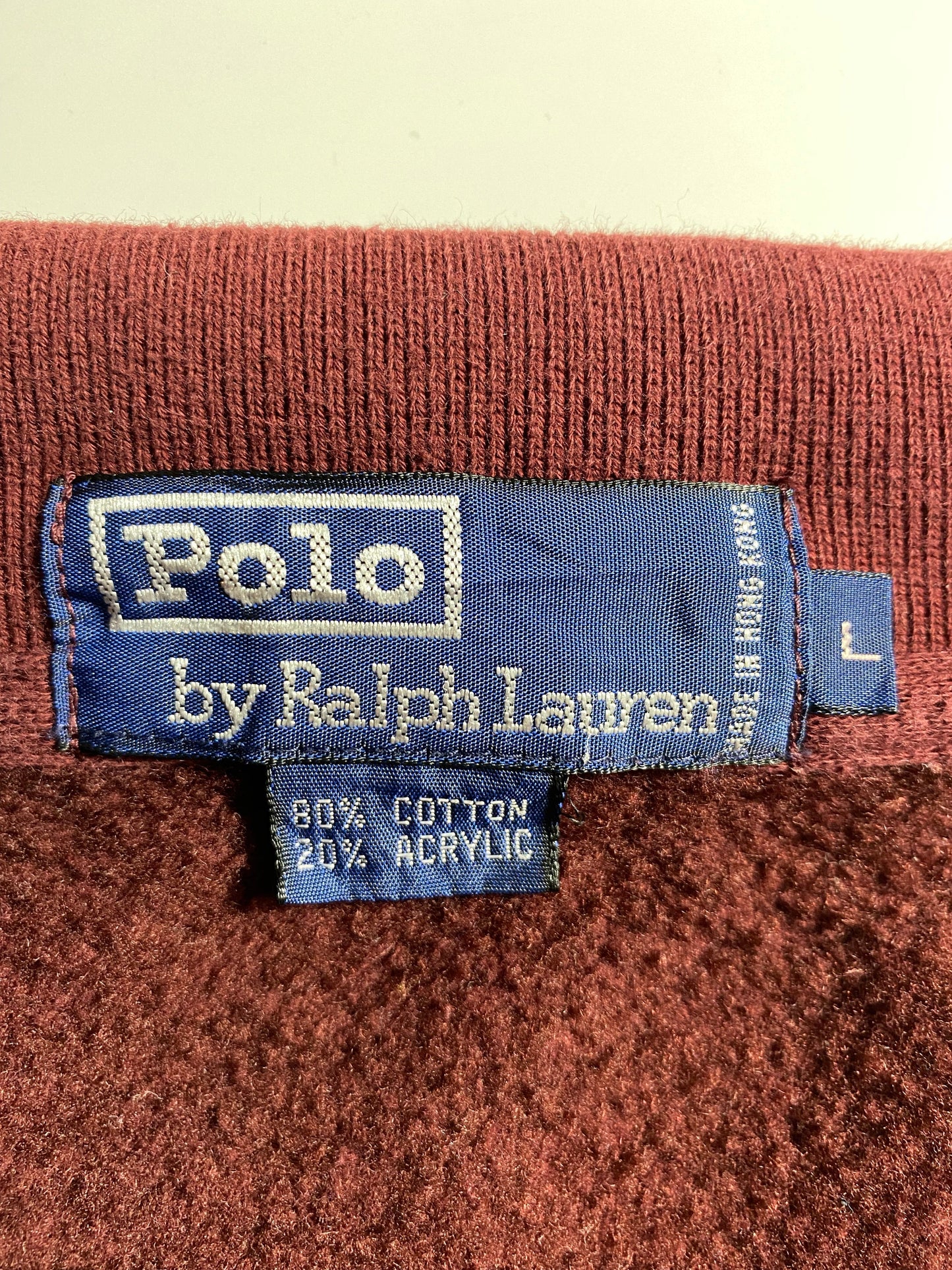 90's POLO RALPH LAUREN Size L Vintage Button down Sweat-shirt / A7779