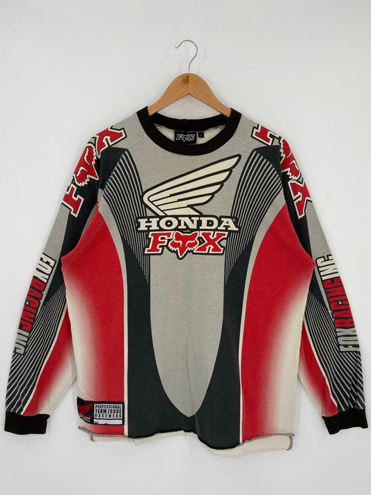 Vintage HONDA FOX Size L Long-Sleeve Racing T-Shirt / k5055
