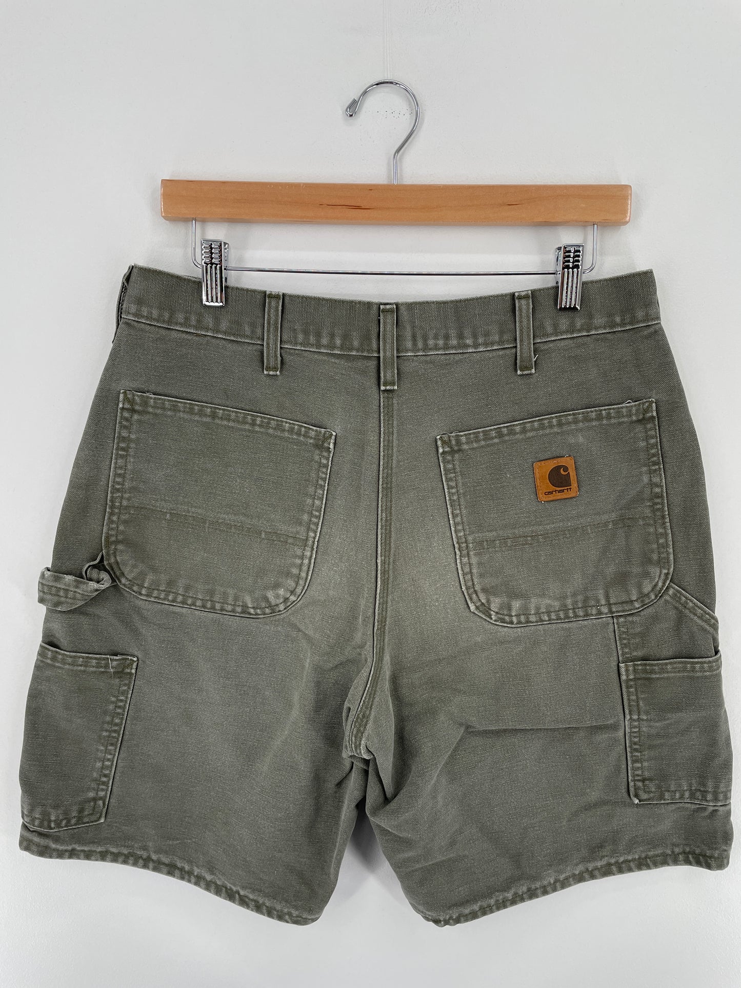 .Vintage CARHARTT Made in USA Size W32xL8 Duck Shorts / A3562