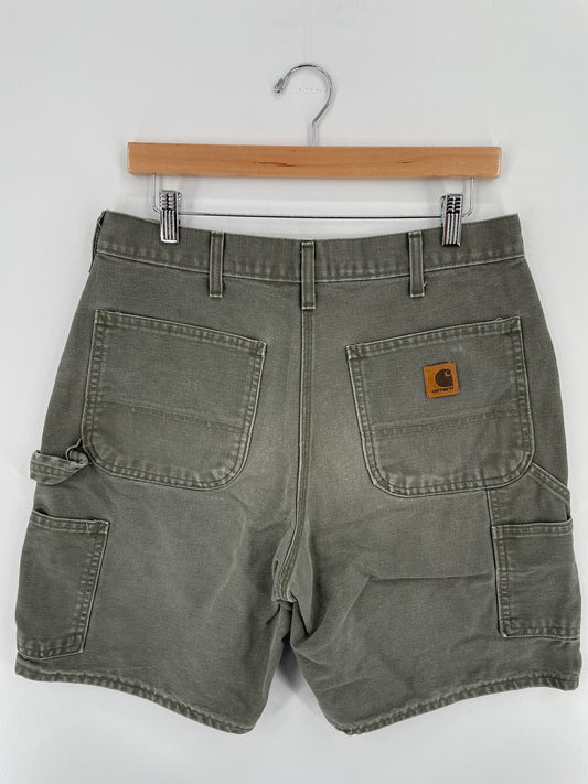 .Vintage CARHARTT Made in USA Size W32xL8 Duck Shorts / A3562