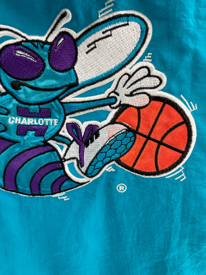 90's STARTER x CHARLOTTE HORNETS Size XL Vintage NFL Padded Nylon Jacket / K6269
