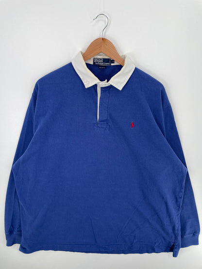 90's POLO RALPH LAUREN Size XL Vintage Rugby-Shirt / A377
