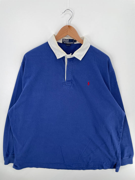 90's POLO RALPH LAUREN Size XL Vintage Rugby-Shirt / A377