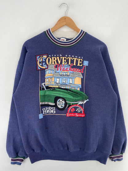 1996 CORVETTE Made in USA Size XL Vintage Sweat-shirt / E6000S