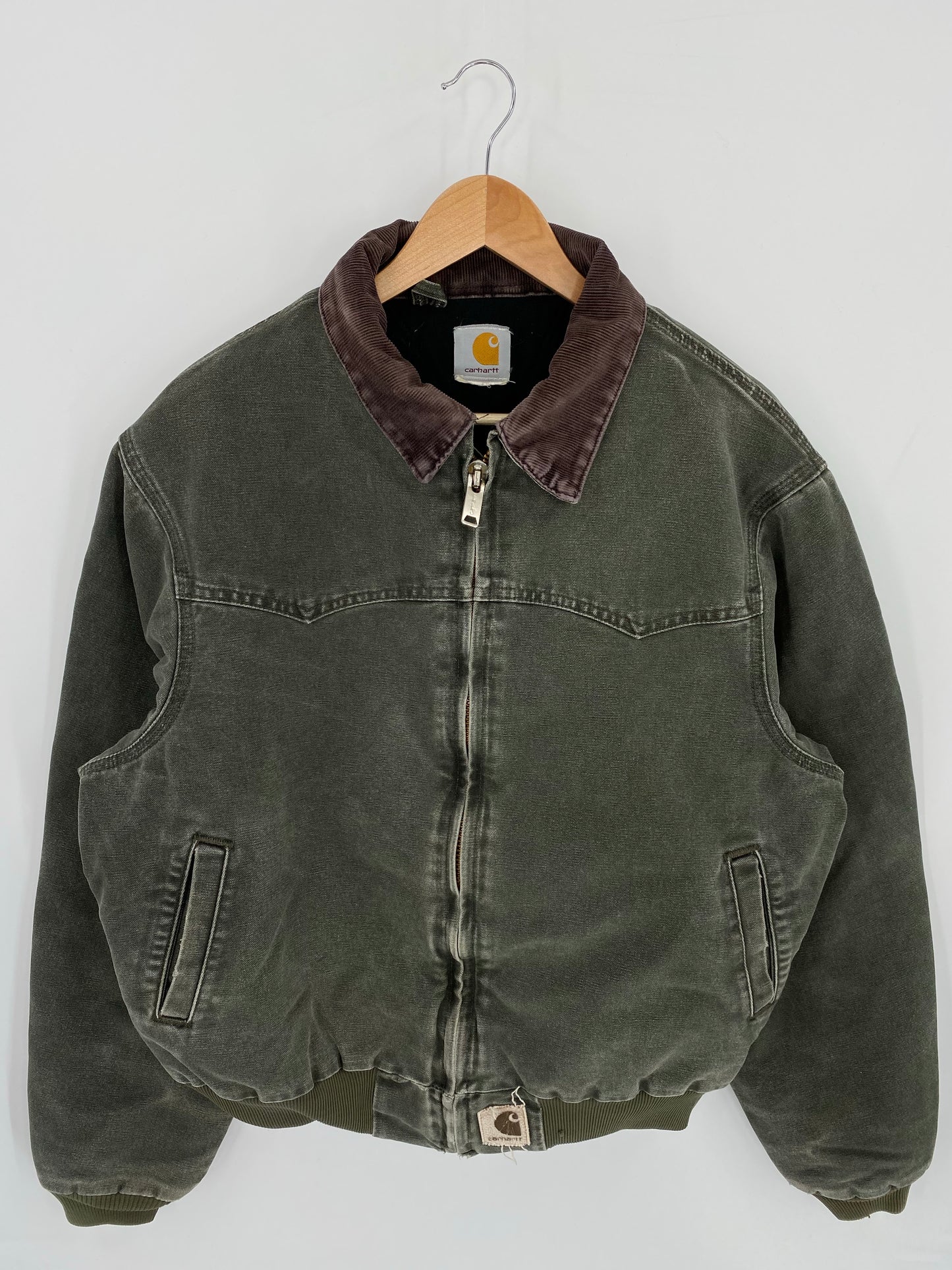 Vintage CARHARTT Size No Tag (Approx.L) Zip-up Sweat-shirt Jacket / K8114