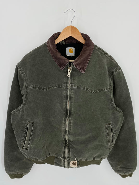 Vintage CARHARTT Size No Tag (Approx.L) Zip-up Sweat-shirt Jacket / K8114