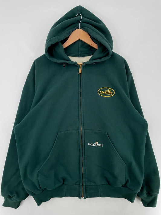 90’s CARHARTT Size Approx.XL Zip-up Hoodie Sweat-Shirt / E4366S