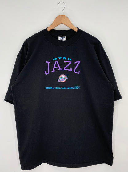 90's UTAH JAZZ Size XL Vintage NBA T-shirt / K9755