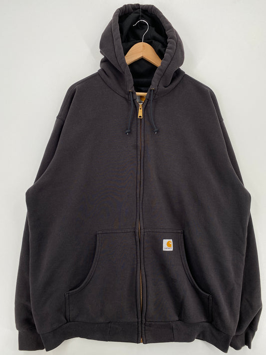 Vintage CARHARTT Size XL Zip-Up Hoodie Sweat-Shirt / A5490