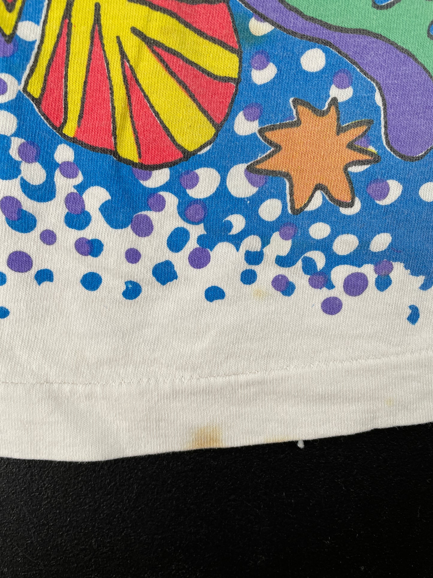 90's FISH Made in USA Size Approx.XL Vintage Animal T-Shirt / E4410T