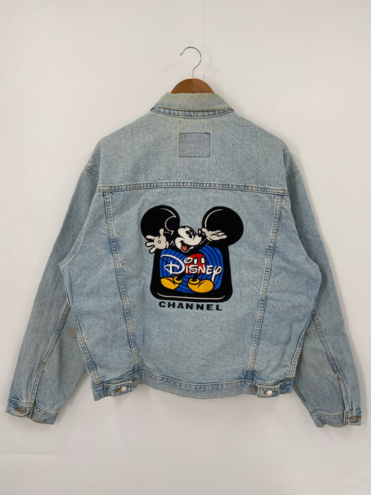 90’s DISNEY CHANNEL Size L Vintage Denim Jacket  / K4329