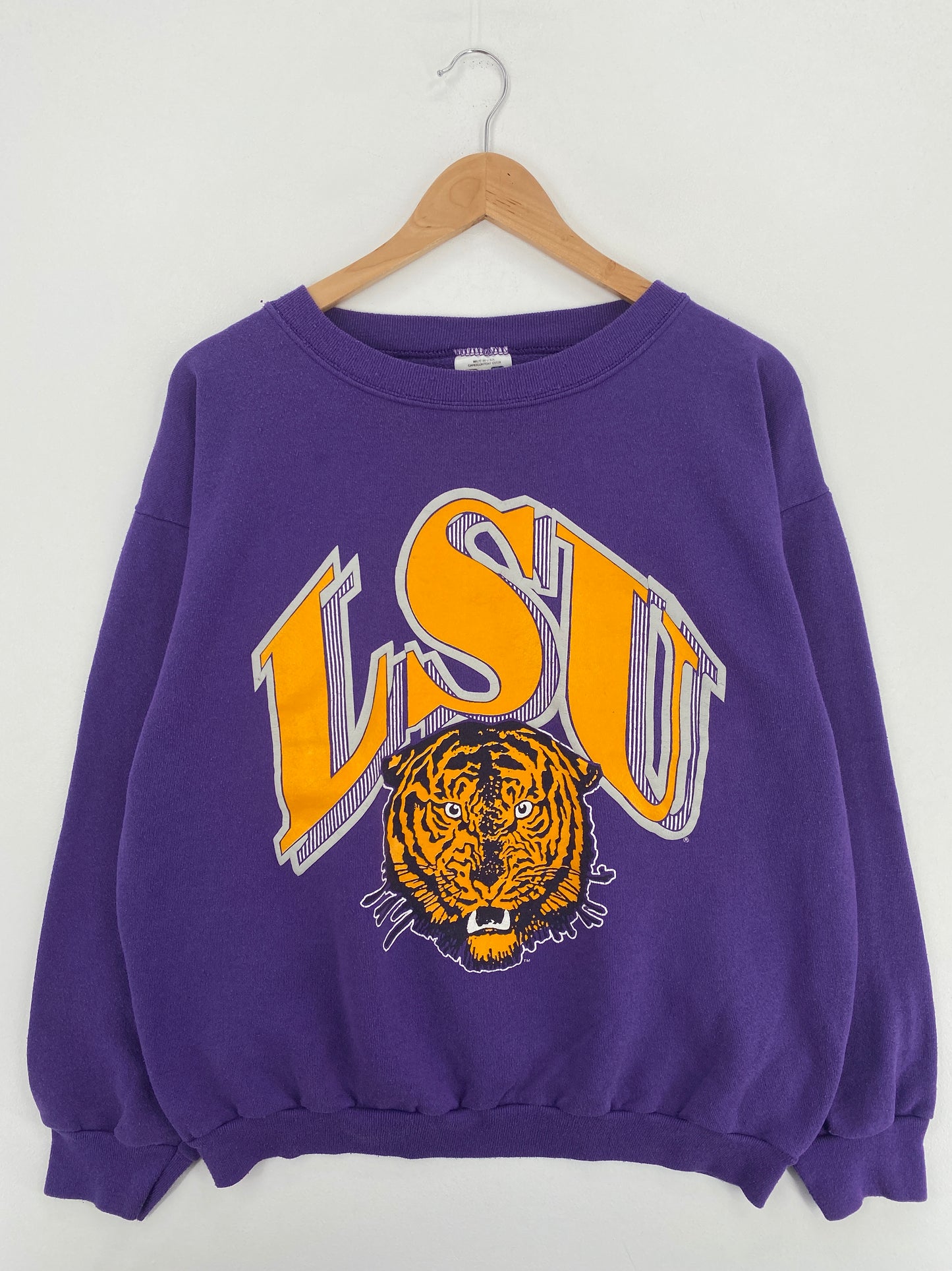 90's LOUISIANA STATE UNIVERSITY Made in USA Size XL Vintage College Sweat-shirt / A6188